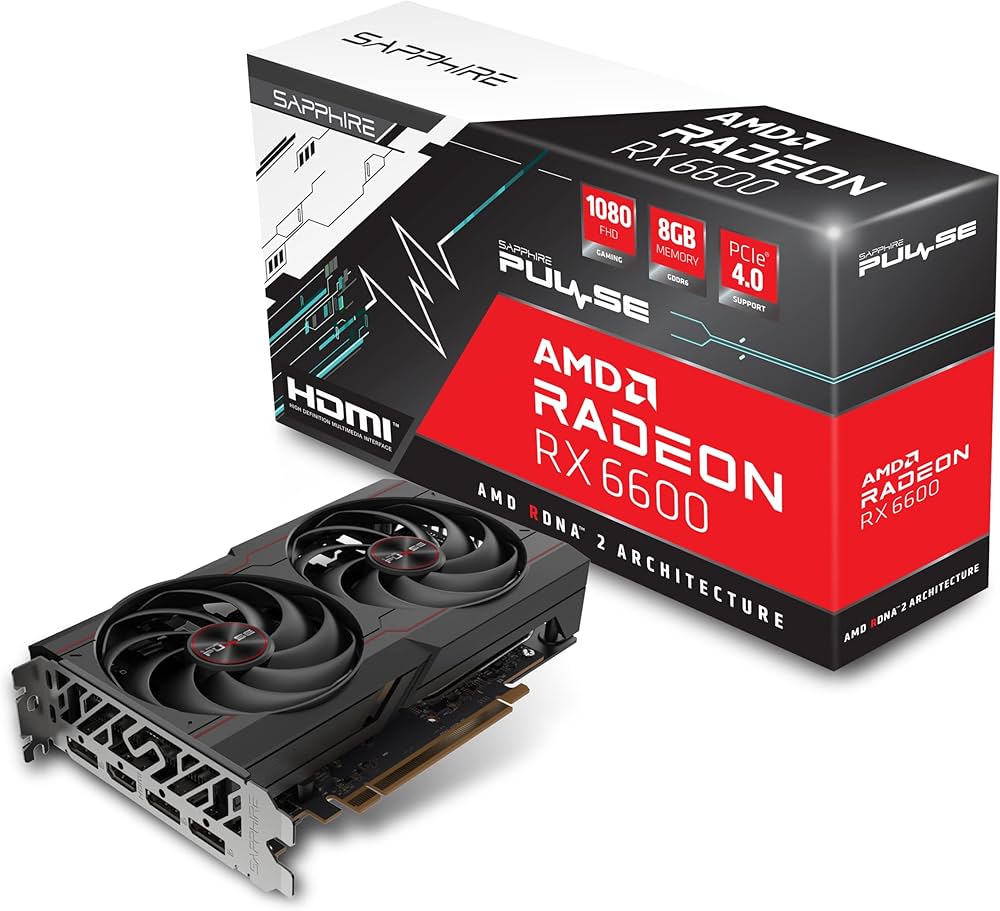 Sapphire Pulse AMD Radeon RX 6600 Gaming 8GB GDDR6 HDMI/Triple DP