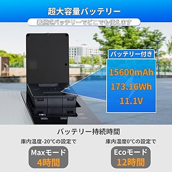 Amazon.co.jp: Sumeriy 車載冷蔵庫 26L バッテリー付き -20℃～20℃ 急速