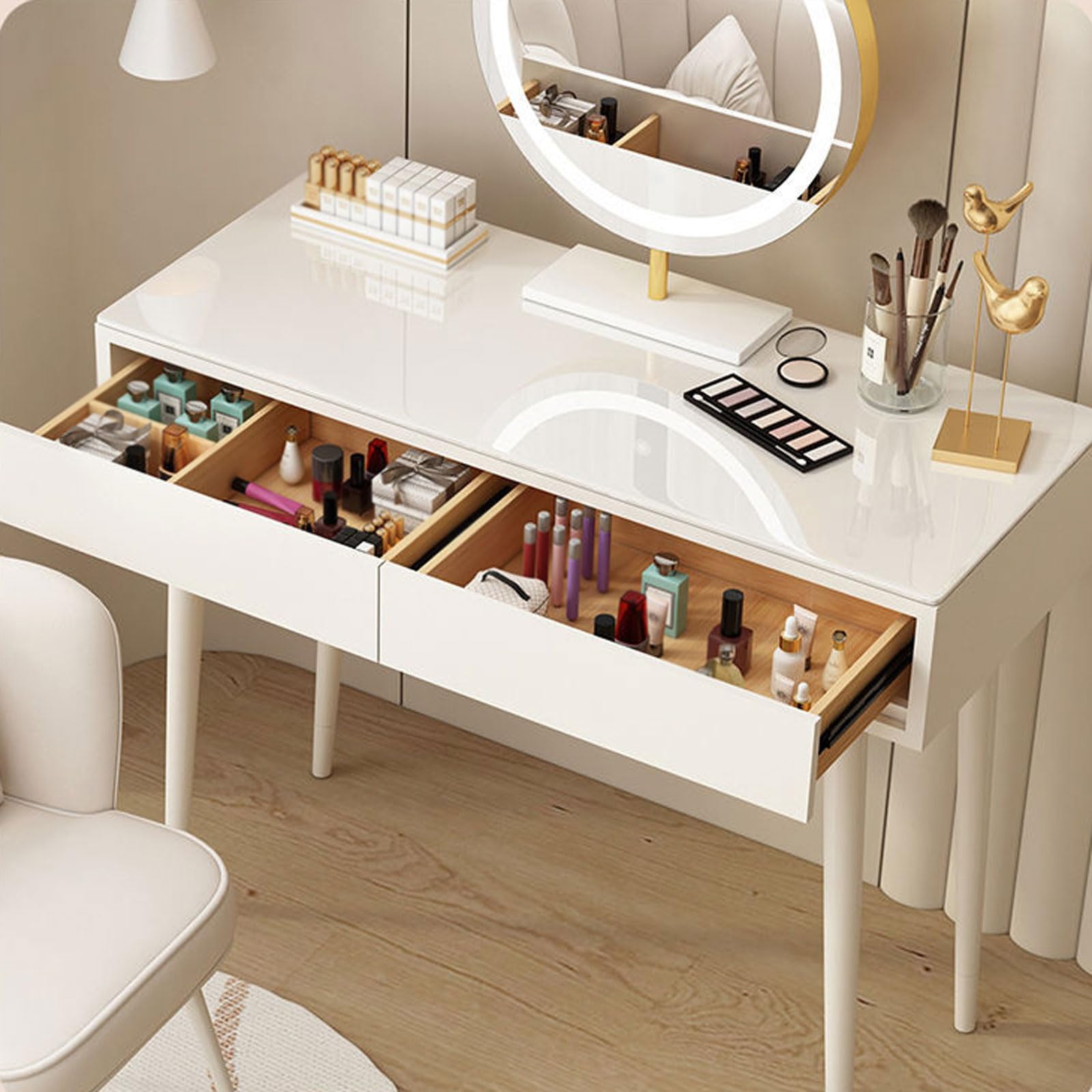 Amazon｜化粧台、テーブル高級寝室家具メイクアップテーブルセット