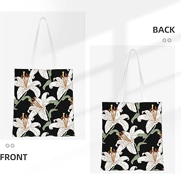 Amazon | [ZXHNB] トートバック 花柄 ユリ 背景 咲く 上品 ショルダー