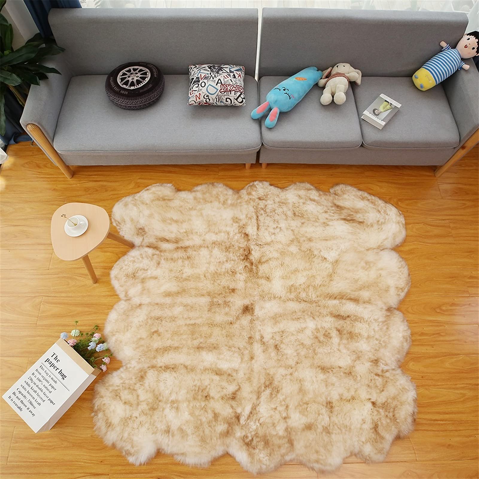 Amazon｜ムートンラグ 天然大判本物の毛皮 ラグムートン マット