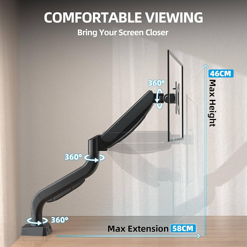 Amazon.co.jp: ディスプレイ アーム シングルゲーミングモニターアーム