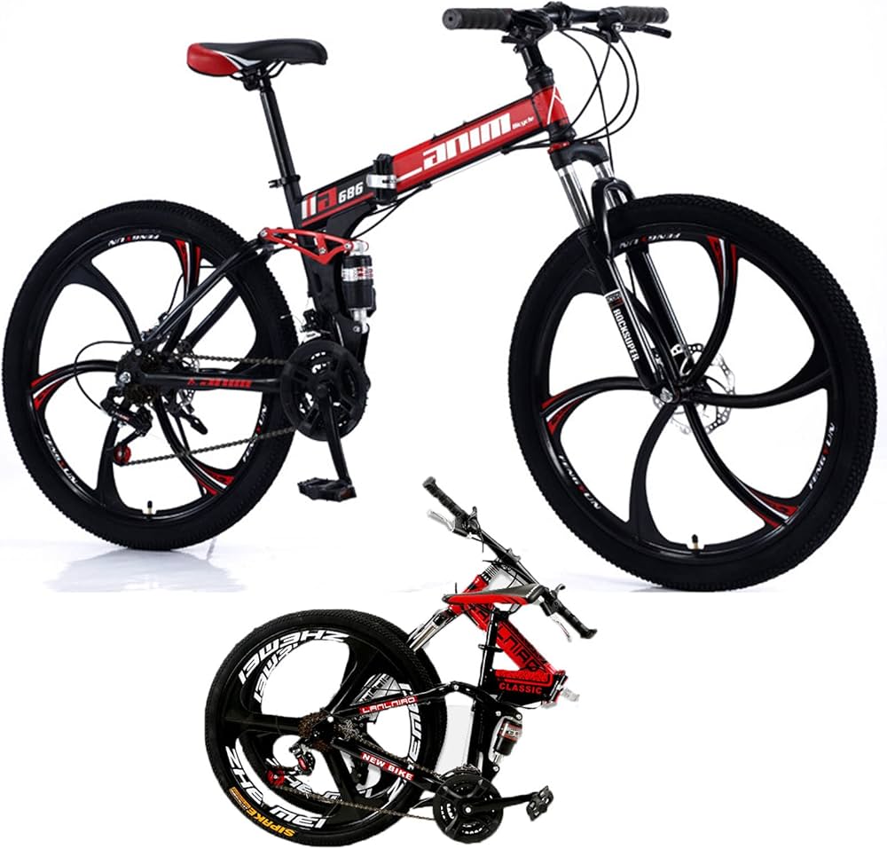 Amazon | 26インチ 自転車 折りたたみ自転車 MTB 折り畳み自転車 調節