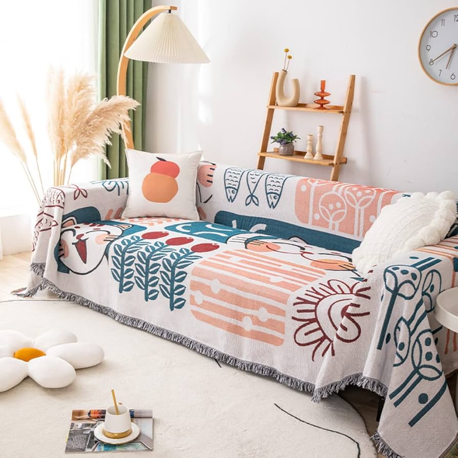 Amazon｜DB3NK マルチカバー 約180×230cm コットン マルチボーダー