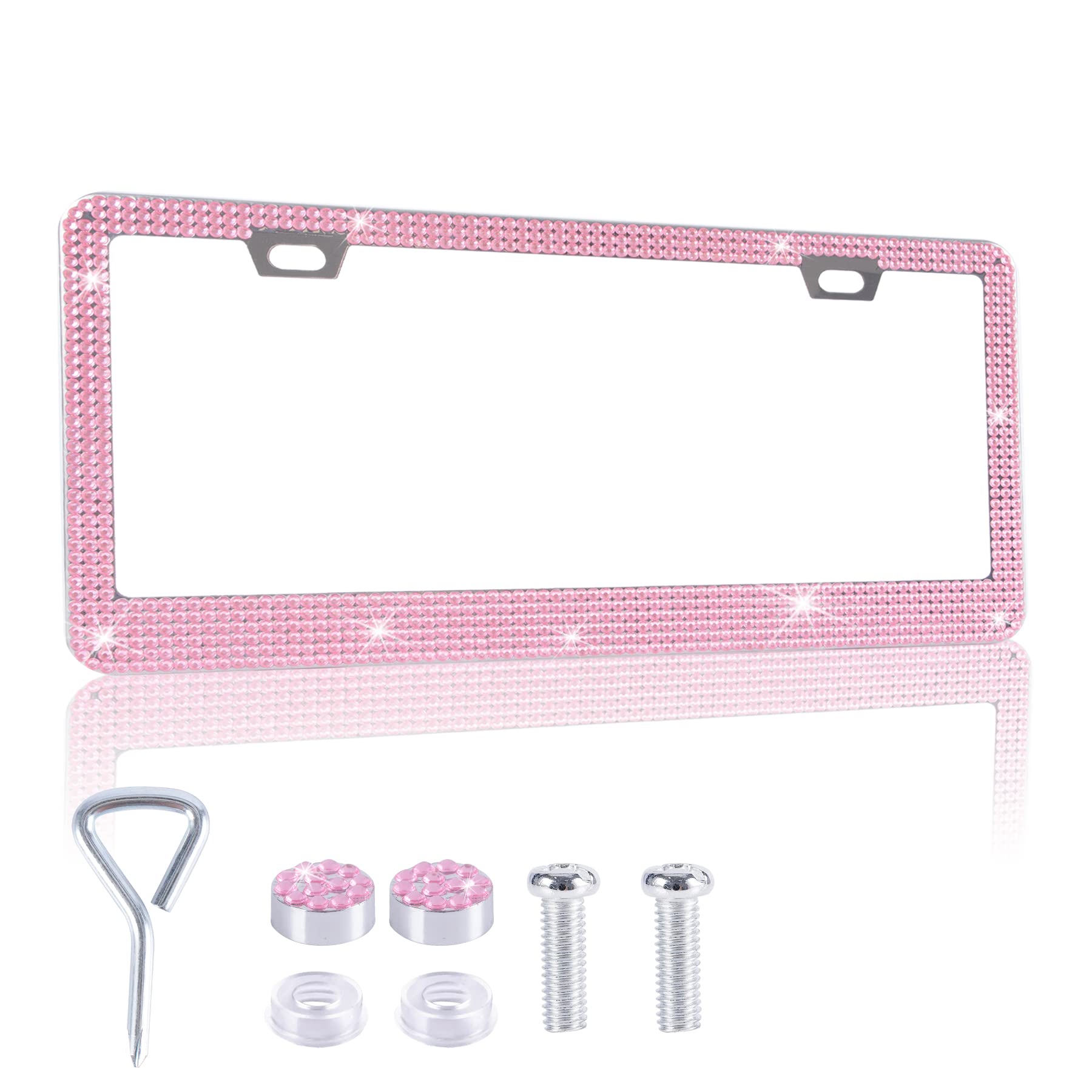 Amazon.co.jp: Alpmosn キラキラナンバープレートフレーム キラキラ