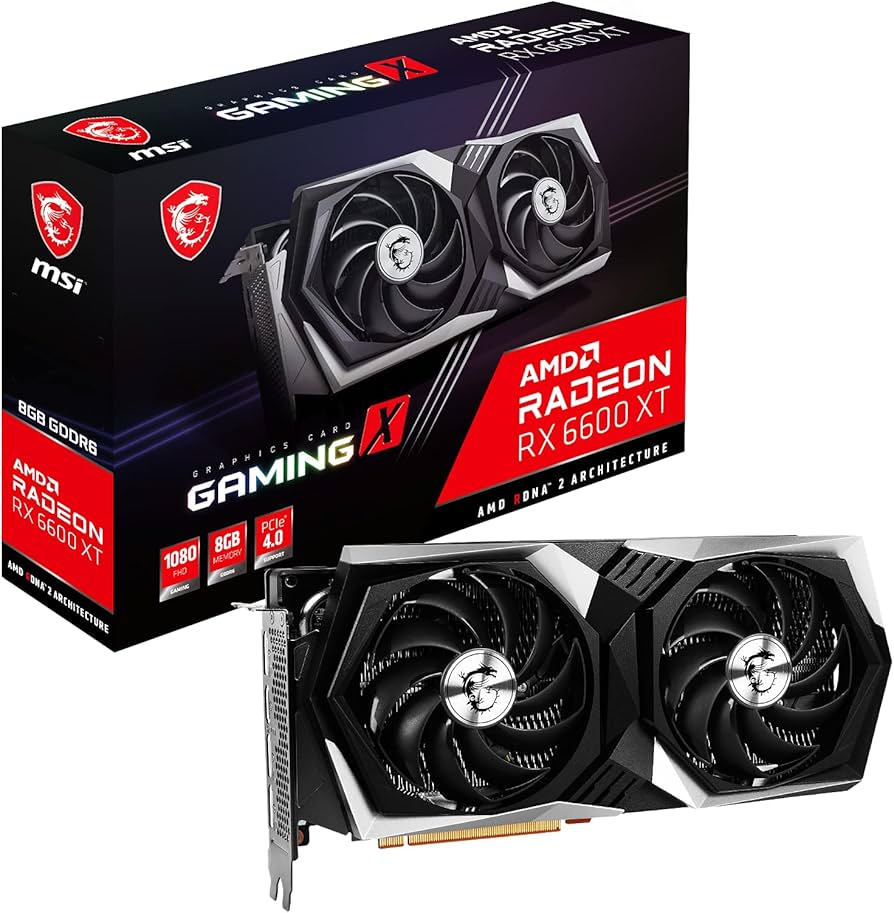 MSI Radeon RX 6600 XT Gaming X 8G AMD 8GB GDDR6 Graphics Card