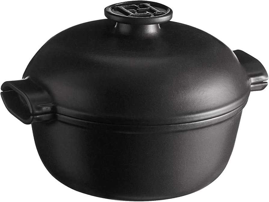 Amazon.com: Emile Henry Delight 2 Quart Round Casserole, Slate