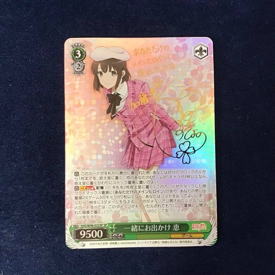 Amazon.co.jp: ヴァイスシュヴァルツ 一緒にお出かけ 恵 SP サイン