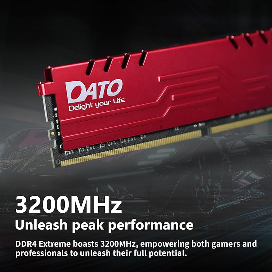 DATO 16GB RAM (8GBx2), DDR4 3200MHz with Heatsink, PC4-25600 CL16