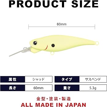 Amazon.co.jp: ラッキークラフト (LUCKY CRAFT) ベビーシャッド 60SP