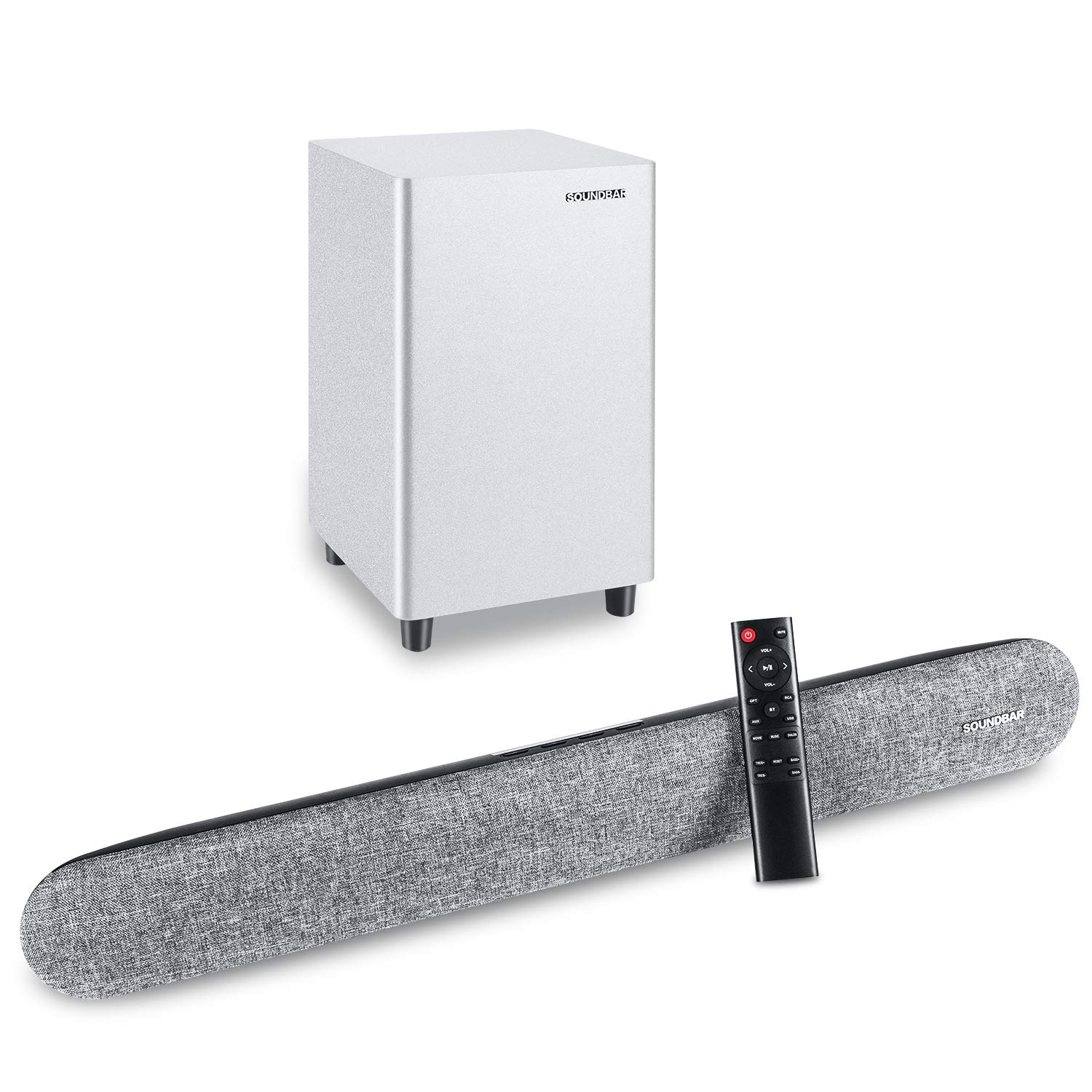 Amazon.co.jp: サウンドバー テレビ ワイヤレスサブウーファー 2.1ch
