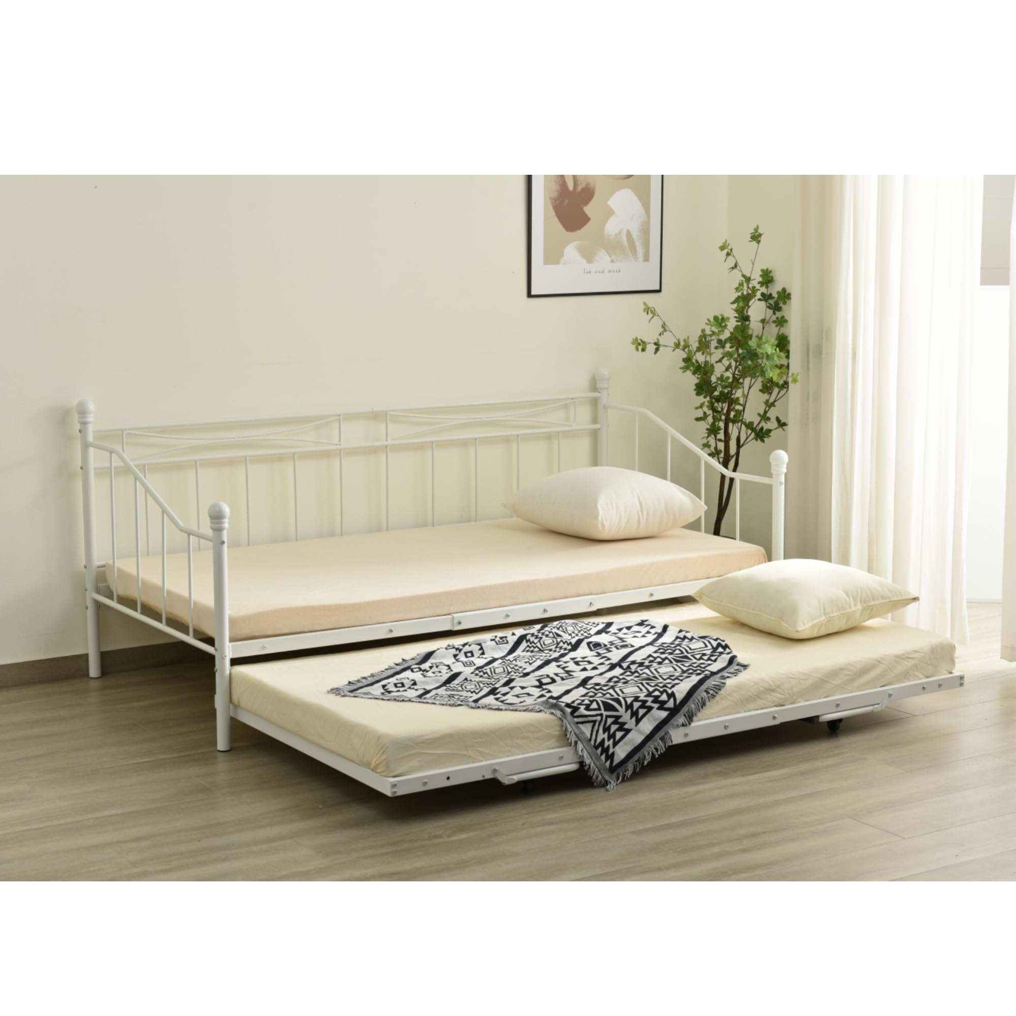 Amazon｜2024年 デイベッド パイプベッド ベッドフレーム 二段ベッド