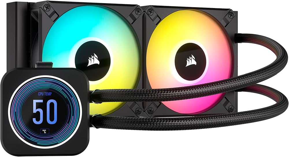 Amazon | CORSAIR iCUE H100i ELITE LCD XT 水冷式 CPU クーラー