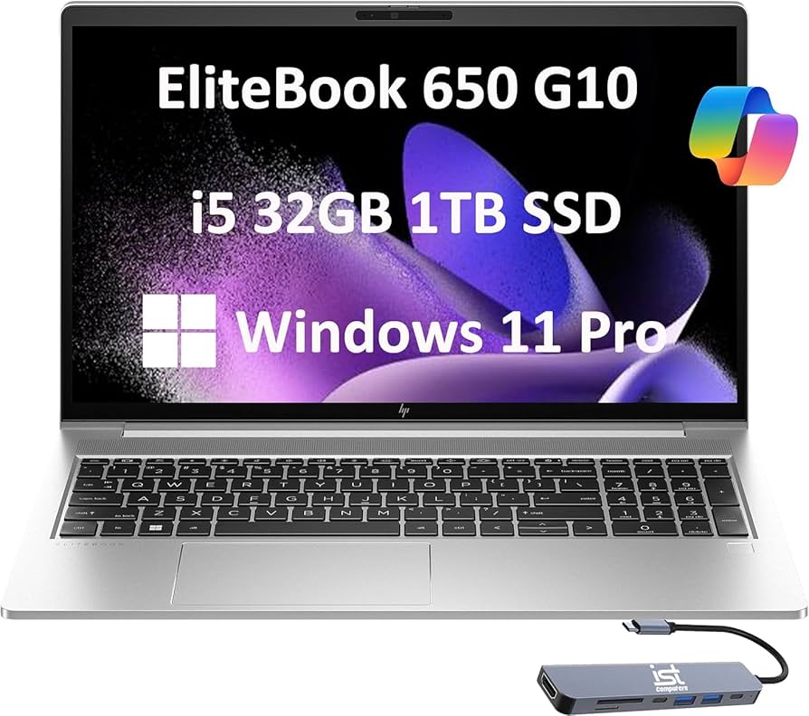 Amazon.com: HP EliteBook 650 G10 Business Laptop (15.6