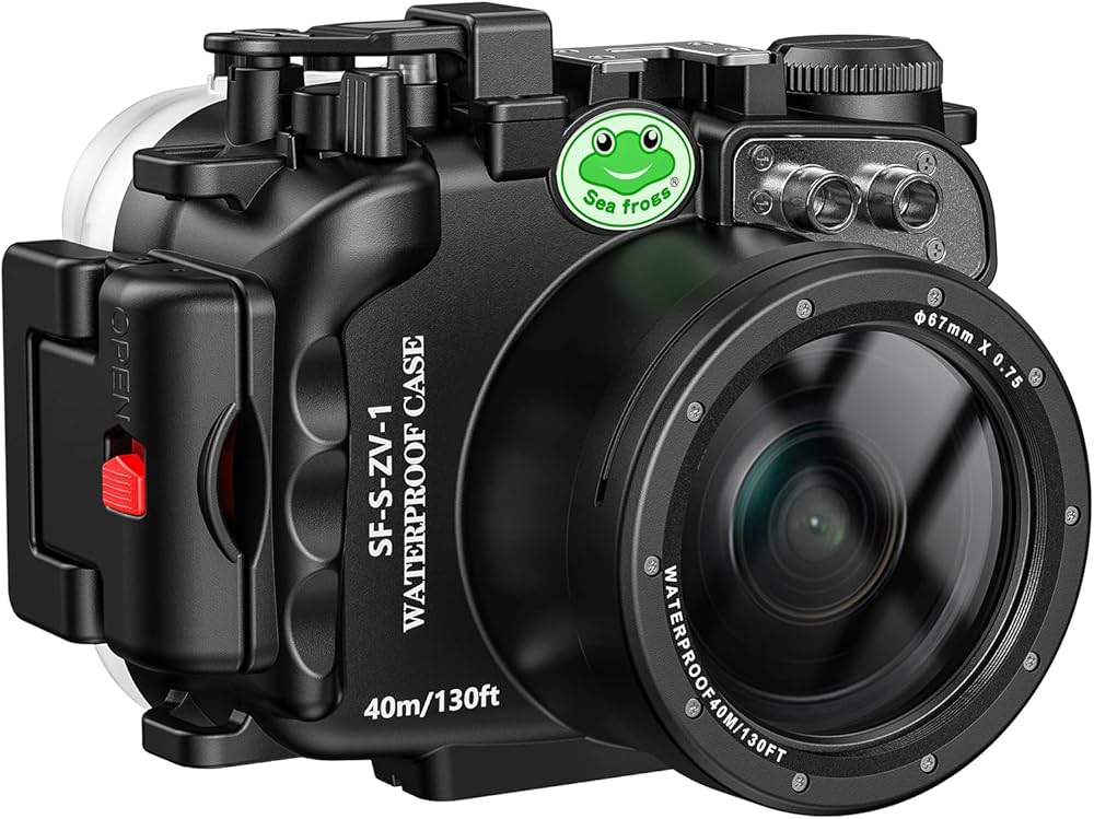 Amazon | Sea Frogs 防水カメラハウジング Sony ZV-1 IPX8 40m/130