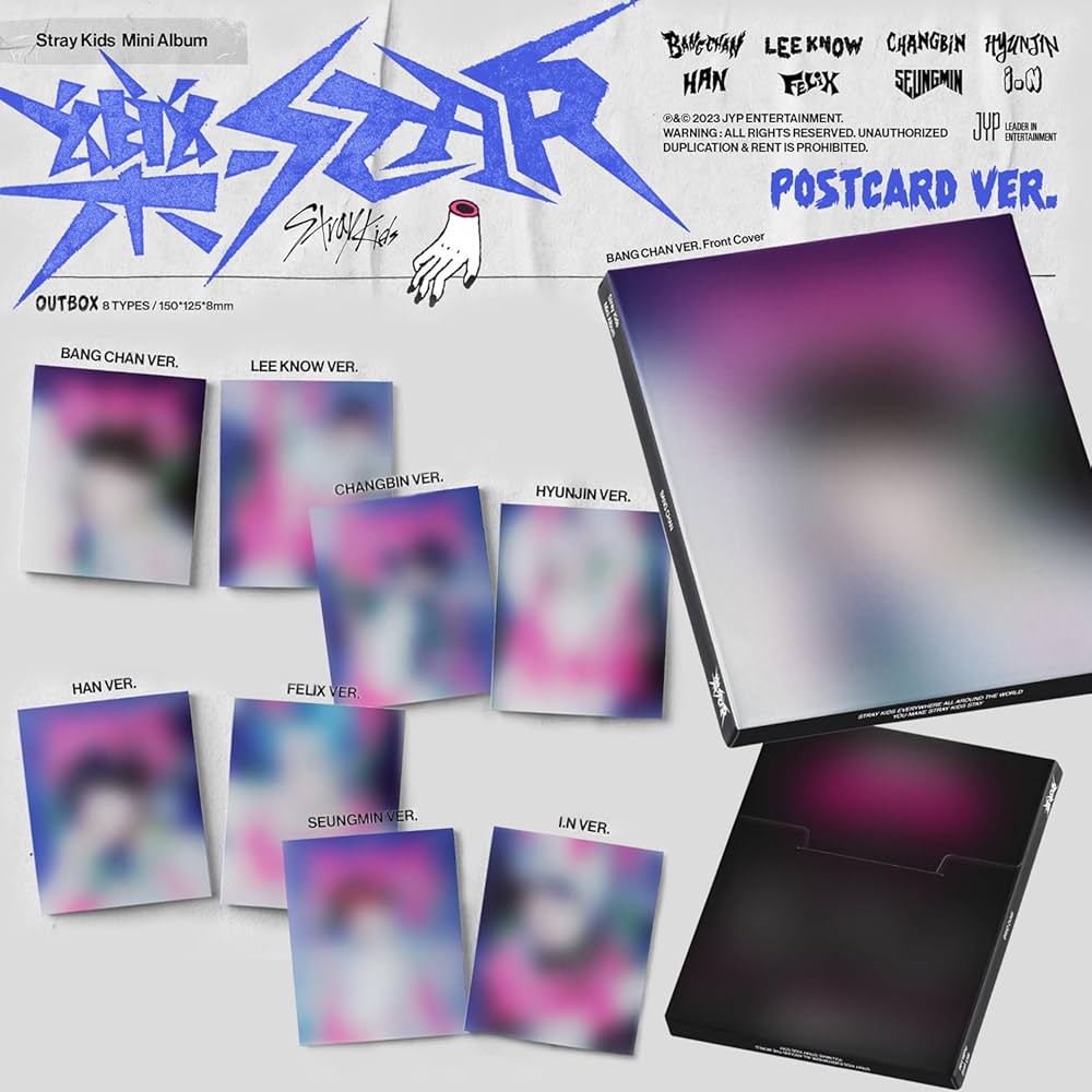 Amazon.co.jp: Stray Kids -樂-STAR (POSTCARD Ver. - SET) Out Box +