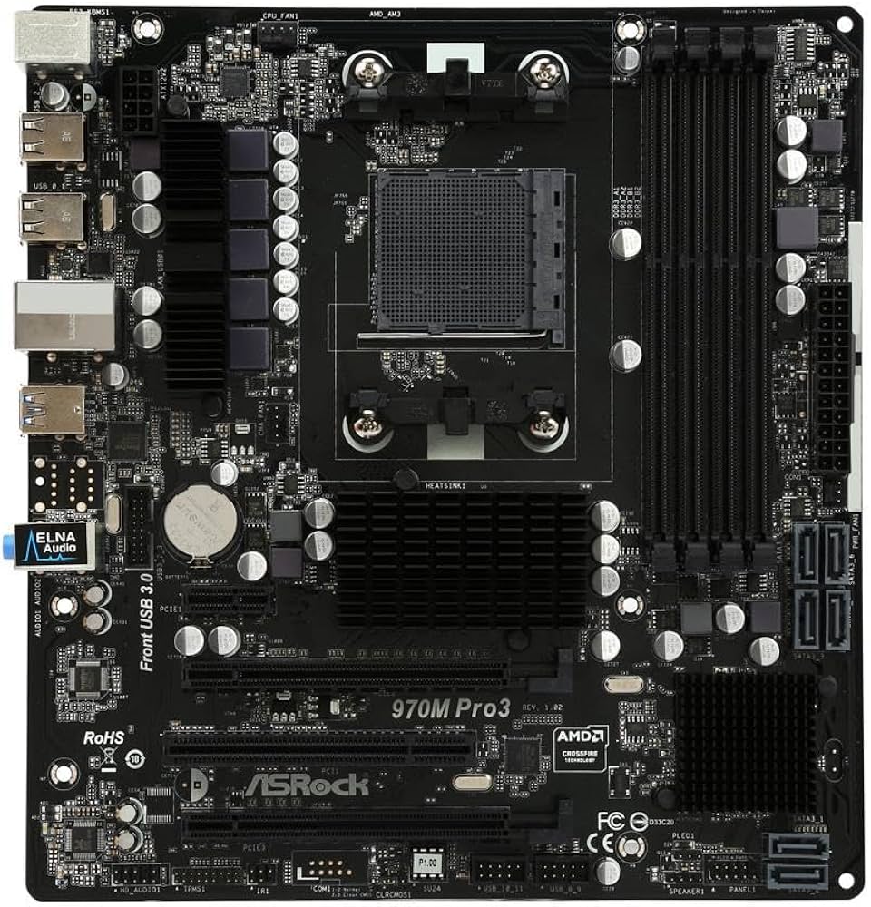 Amazon | ASRock Micro ATX DDR3 1066 マザーボード 970M PRO3