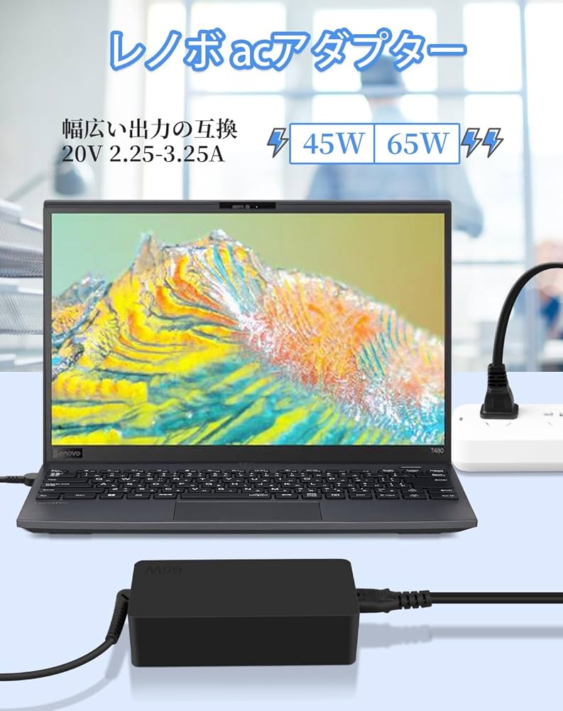 Amazon.co.jp: レノボ 用 acアダプター 65W 45W 角型 lenovo/レノボ