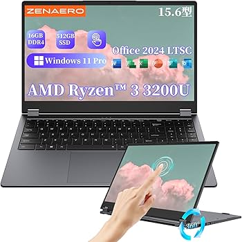 Amazon.co.jp: ZENAERO ノートパソコン Office 2024 LTSC搭載 360度