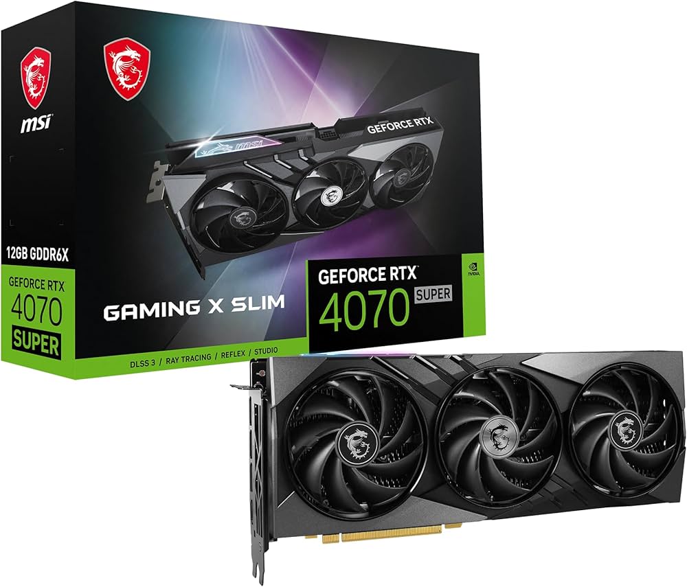 Amazon | MSI Gaming RTX 4070 Super 12G Gaming X Slim Graphics Card