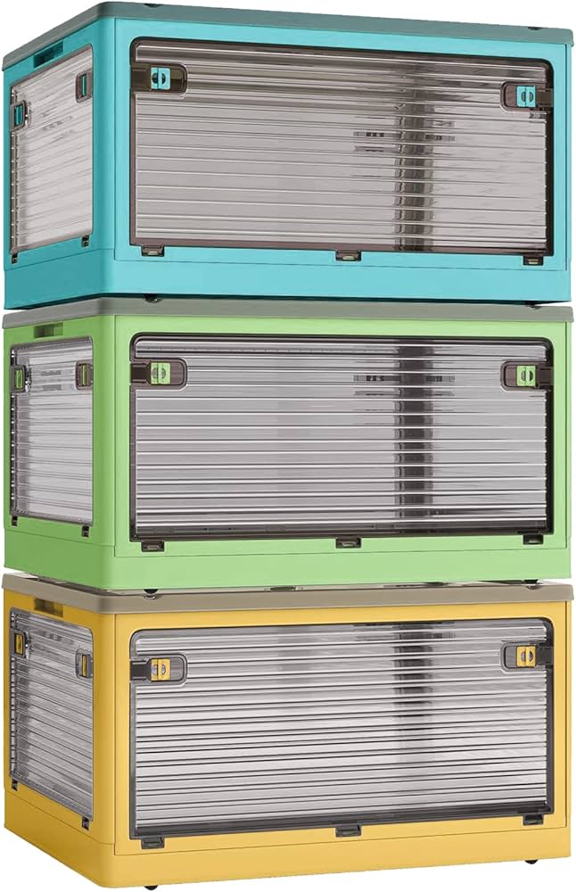 Amazon｜X XUNTAO【収納ボックス 折りたたみ】蓋付き 積み重ね 全方向