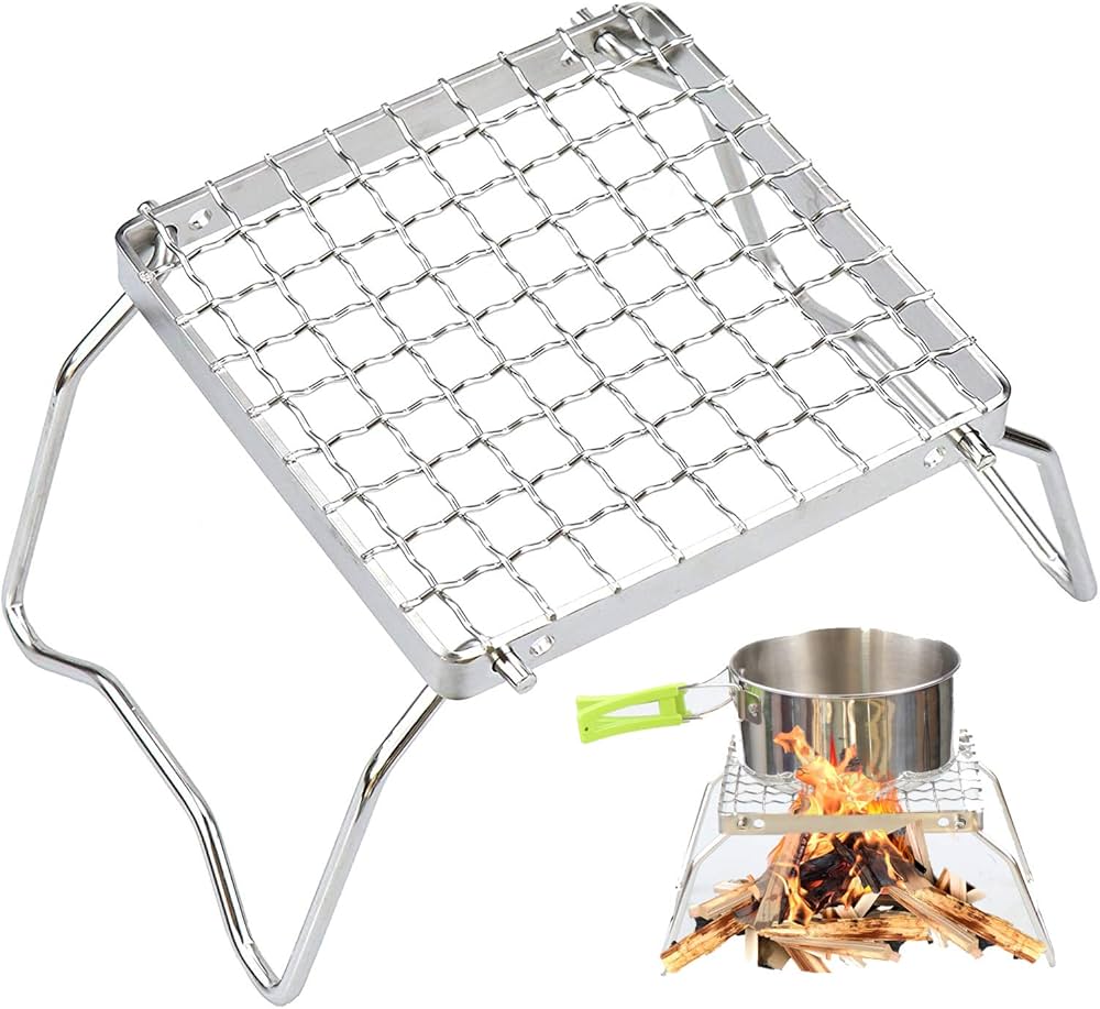 Amazon | 折りたたみ式 ミニ クッカースタンド 五徳 ソロキャンプ