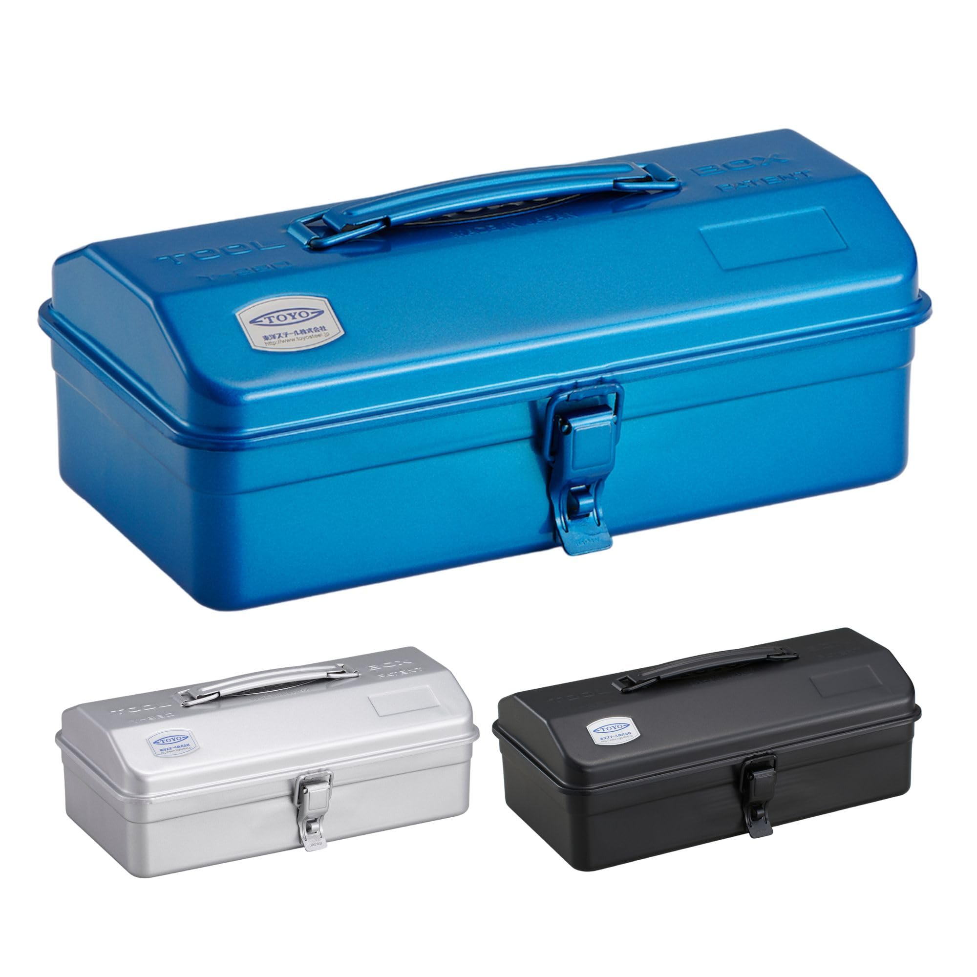 Amazon | 東洋スチール(TOYO) スチール製山形工具箱 Y-280 ブルー【幅