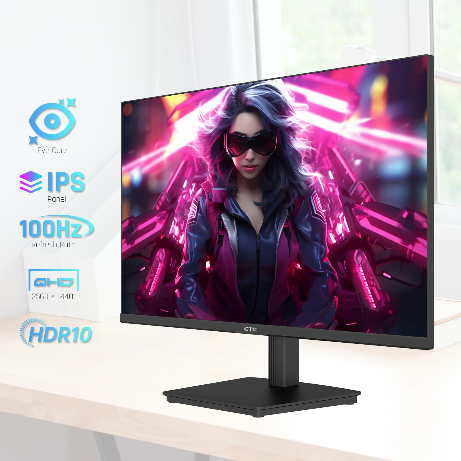 Amazon.com: KTC 24 Inch QHD 2560x1440 IPS Computer Monitor, 100Hz