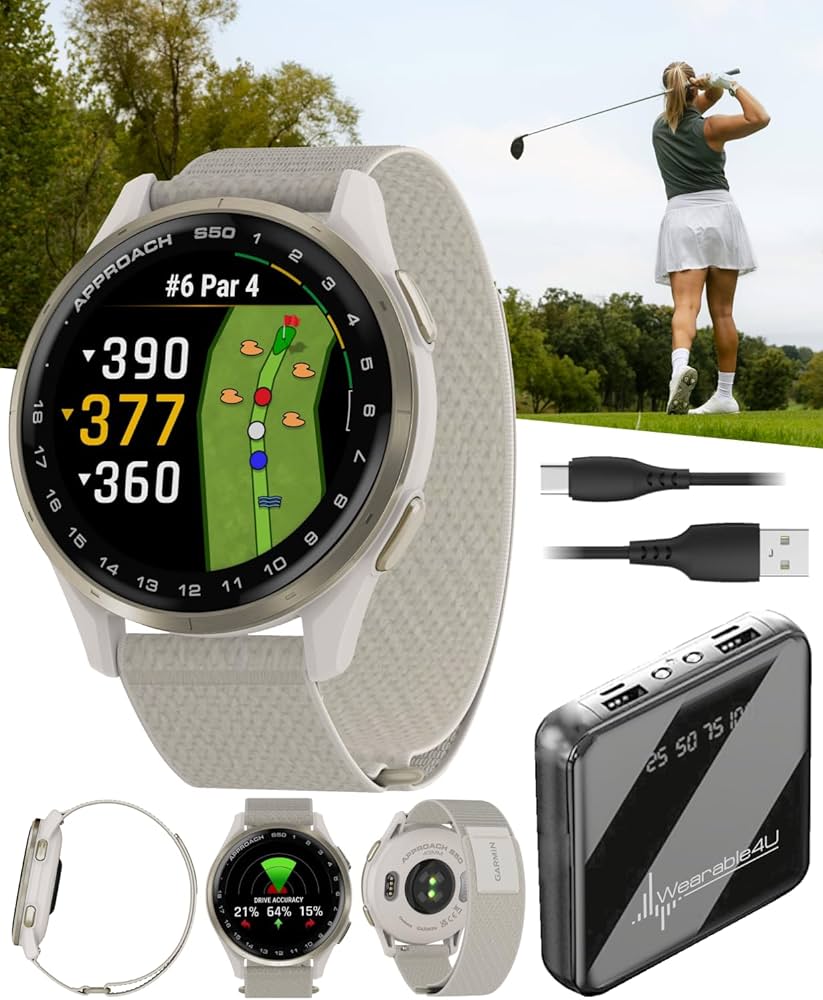 Amazon.com: Garmin Approach S50 Golf GPS Smartwatch Cream Gold