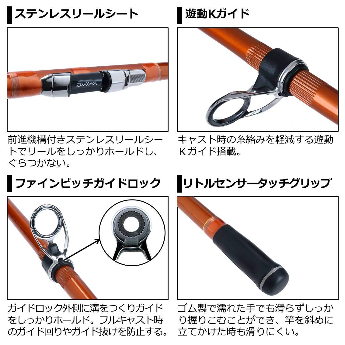 Amazon | ダイワ(DAIWA) 振出投げ竿 キャスティズムT・V 25-385・V