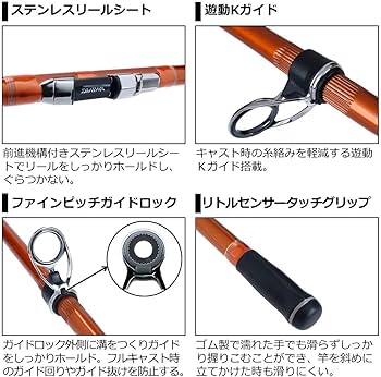 Amazon | ダイワ(DAIWA) 振出投げ竿 キャスティズムT・V 25-385・V