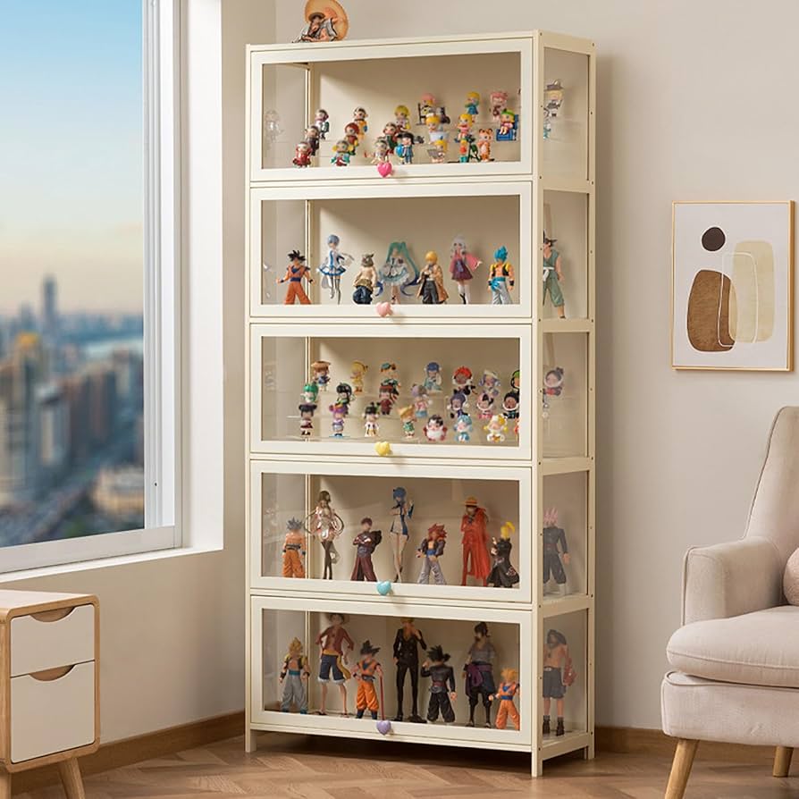 Amazon.co.jp: Pounjsd フィギュアケース 収納 透明展示ケース 5層 幅