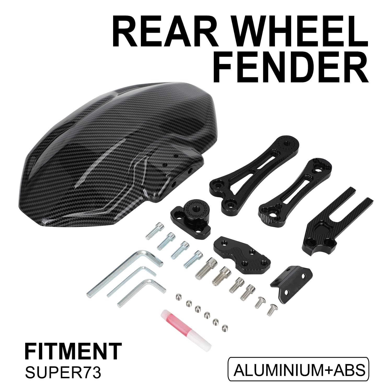 Amazon | Runfarr 自転車用リアホイールフェンダー カーボンファイバー