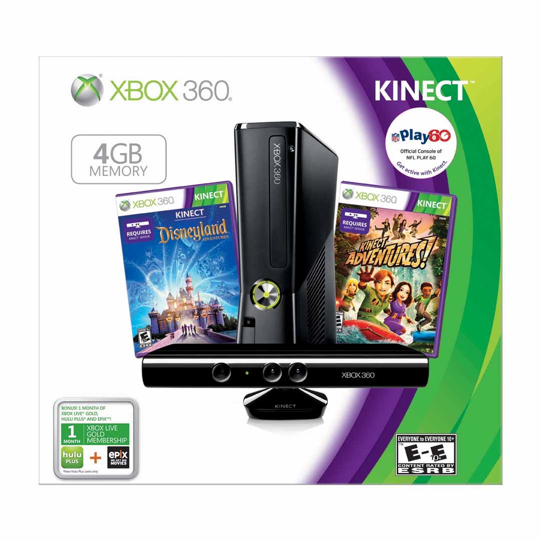 Xbox 360 4GB Console with Kinect Sensor: With Kinect Disneyland