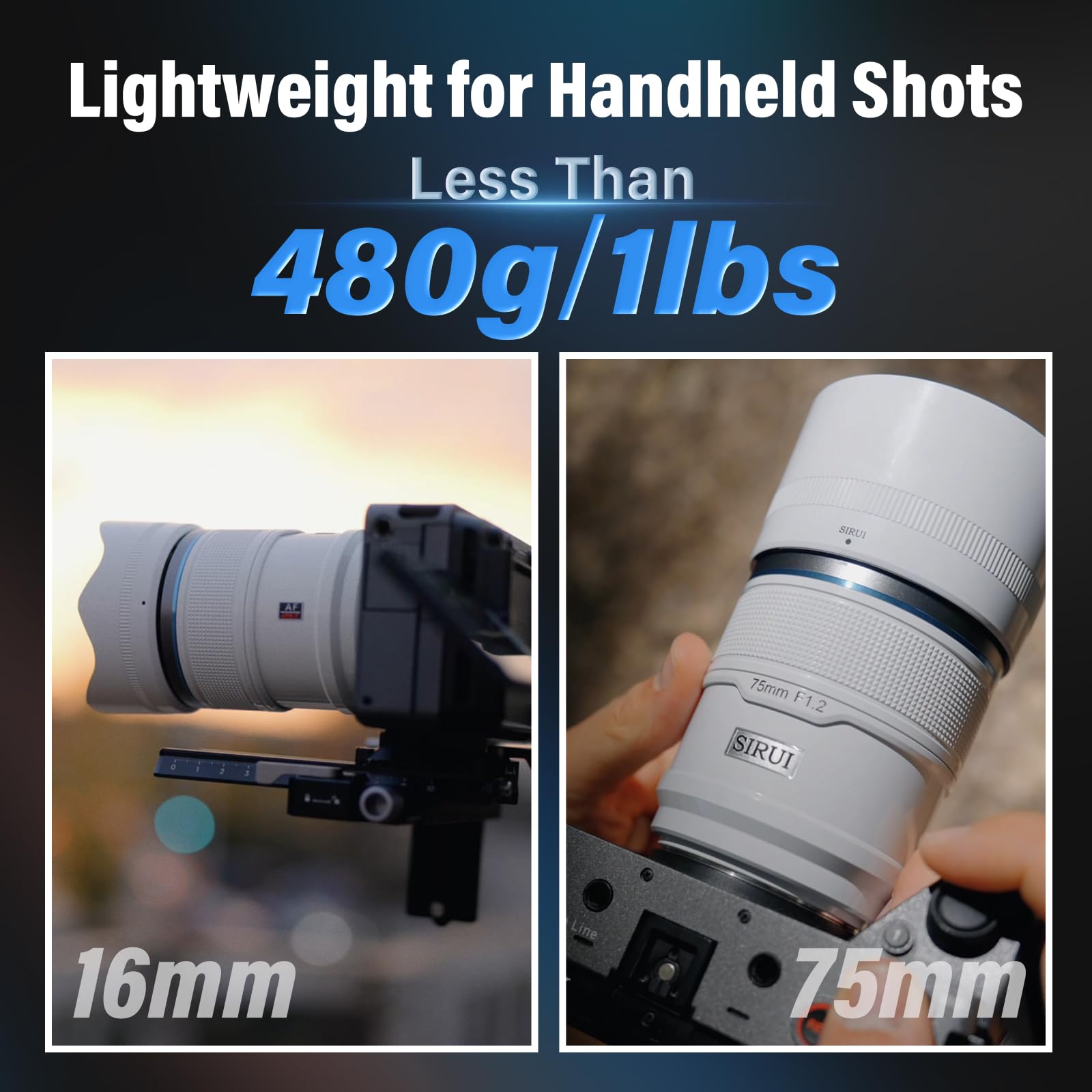 Amazon.co.jp: SIRUI Sniper 16mm、75mm オートフォーカスレンズセット