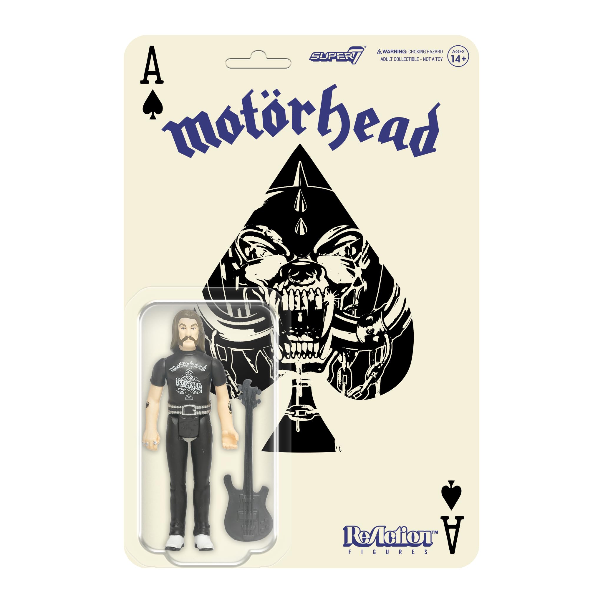 Amazon.com: Super7 Motorhead Lemmy (Ace of Spades) Reaction Figure