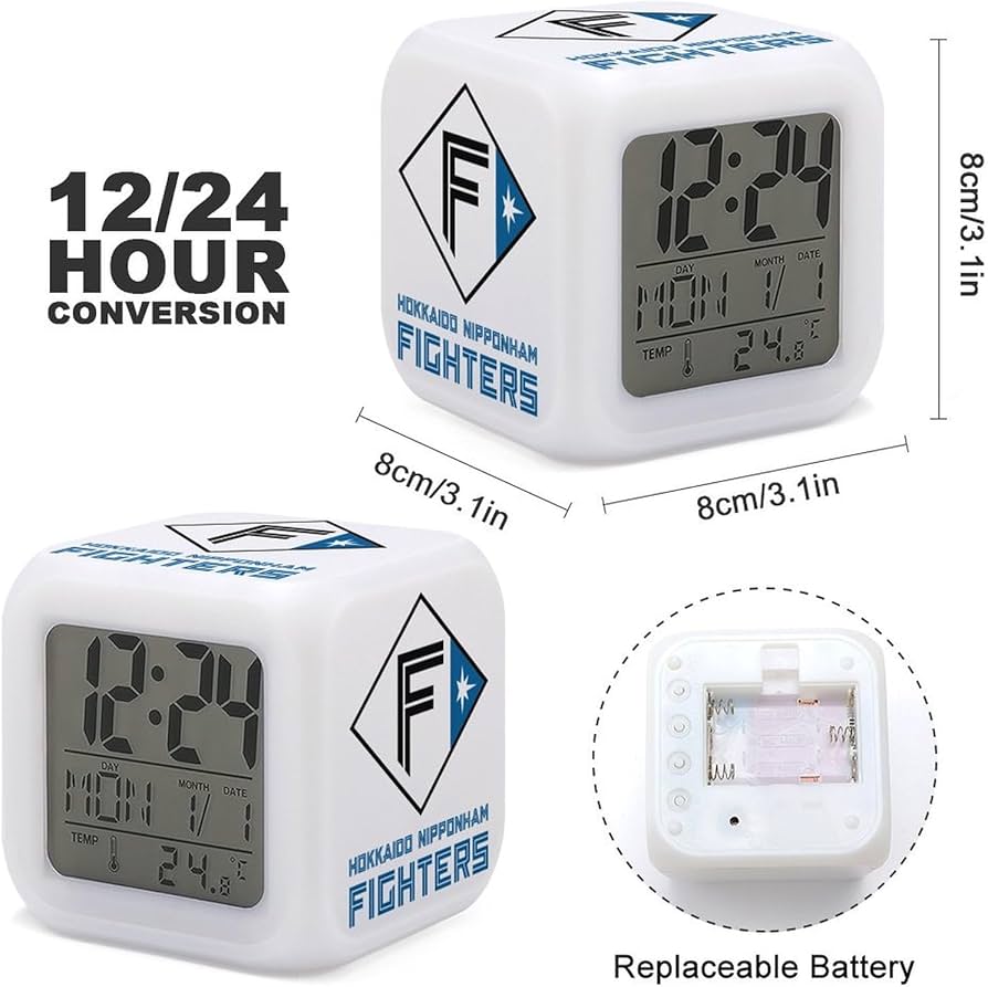 Amazon.co.jp: 目覚まし時計 北海道日本ハムファイターズ 置き時計