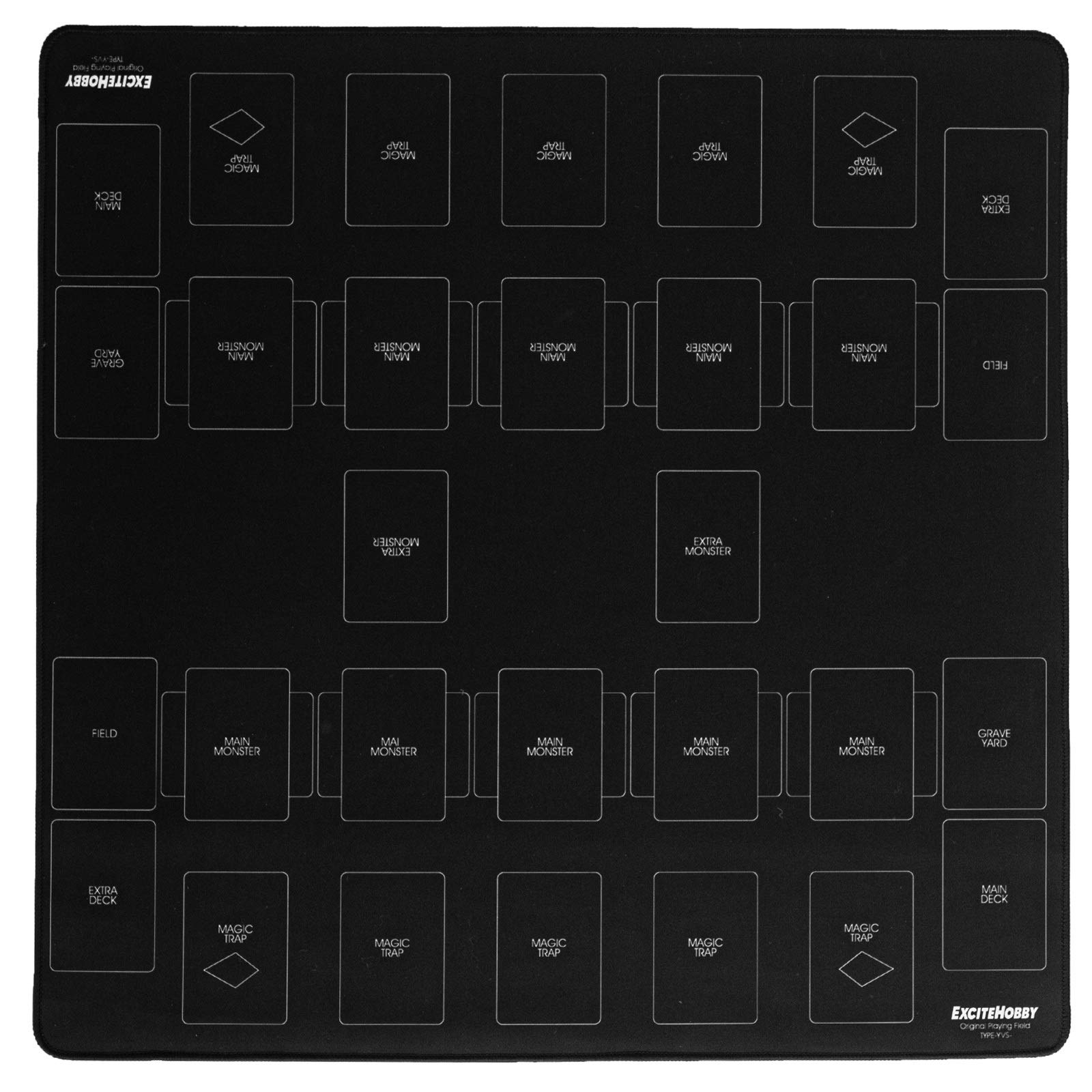 Amazon | 【雑誌掲載】EXCITEHOBBY 遊戯王 プレイマット 60cm×60cm 黒