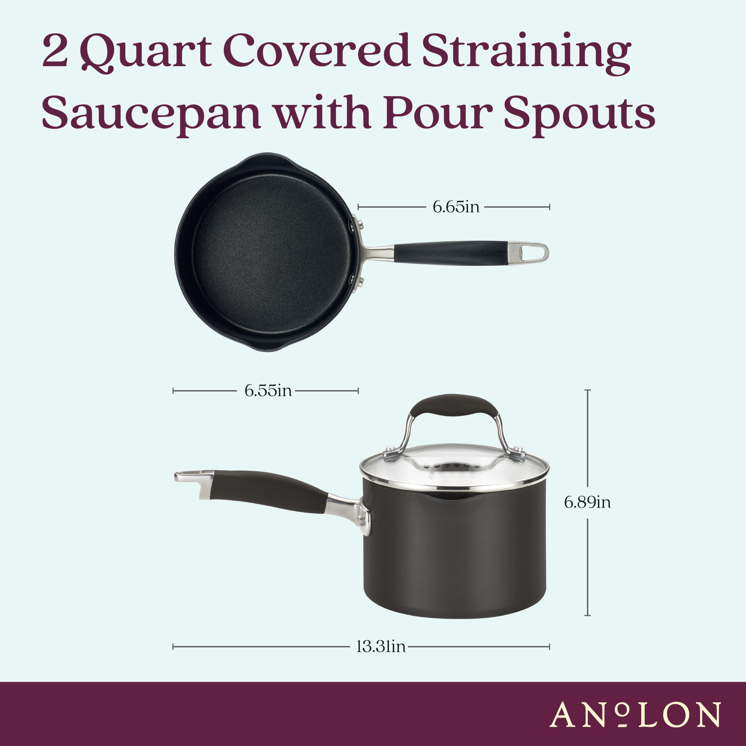 Amazon.com: Anolon Advanced Home Hard Anodized Nonstick Sauce Pan