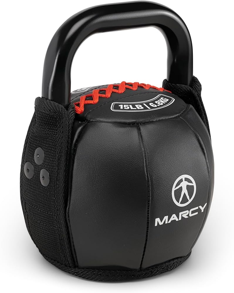 Marcy Soft Kettlebell with Handle for Weightlifting, Conditioning