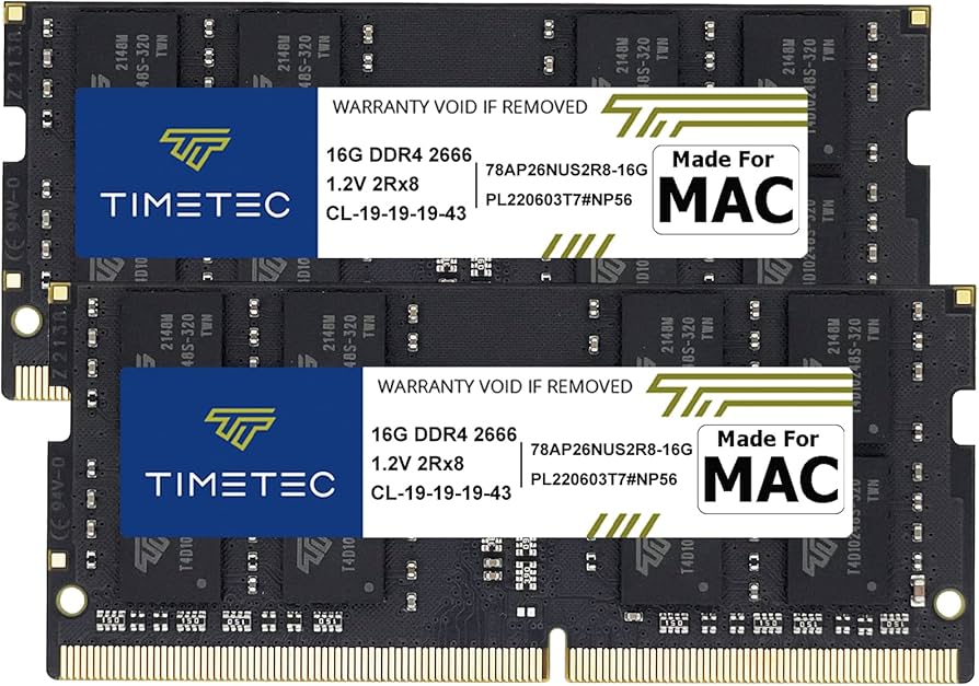 Amazon | Timetec 32GB KIT(2x16GB) Apple DDR4 2666MHz / 2667MHz