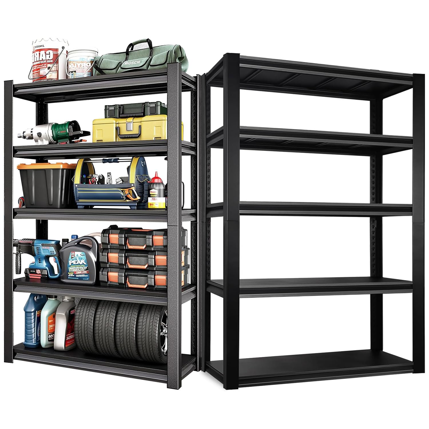 Amazon｜スチールラック本体 高耐荷重収納棚 倉庫 ガレージ メタル