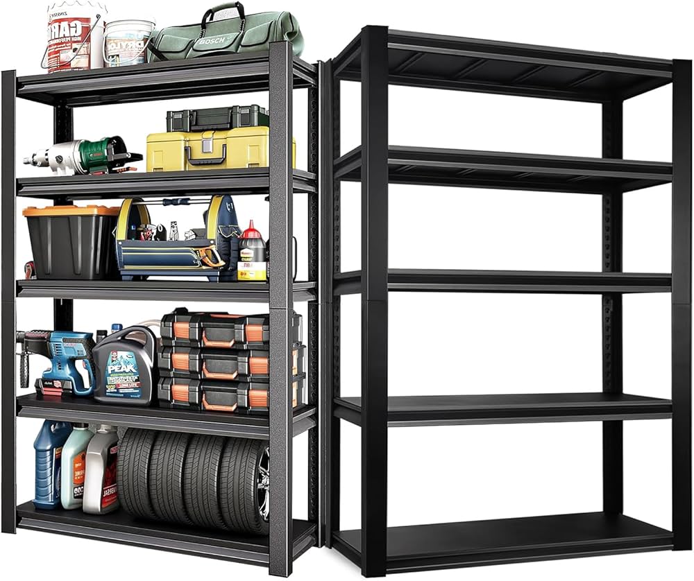 Amazon｜スチールラック本体 高耐荷重収納棚 倉庫 ガレージ メタル