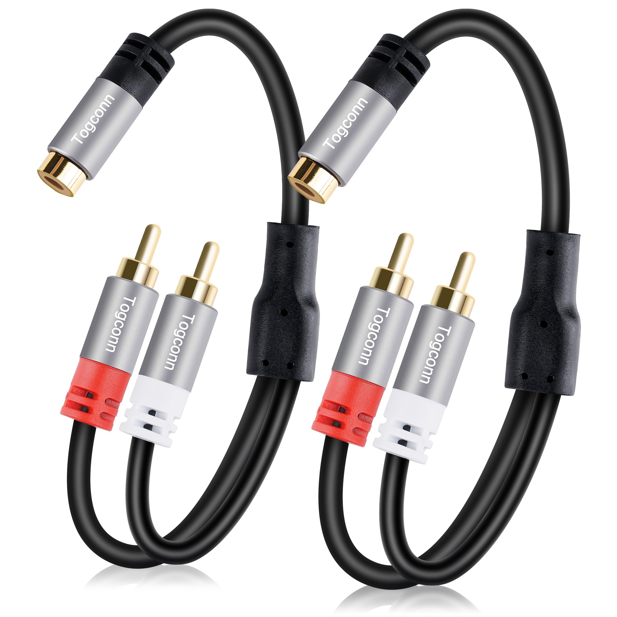 Amazon.com: RCA Y-Adapter Splitter Cable 2Pack,1 RCA Female to 2