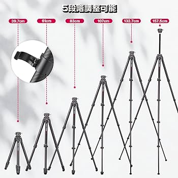 Amazon | Ulanzi ZERO Y 三脚 カーボン 3Way雲台 カメラ三脚 5段階