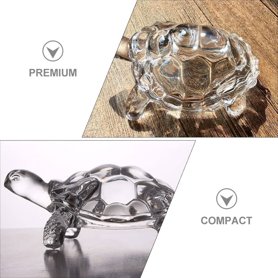 Amazon.co.jp: Happyyami クリスタル 亀 置物 クリア 亀 彫像 ミニ 亀