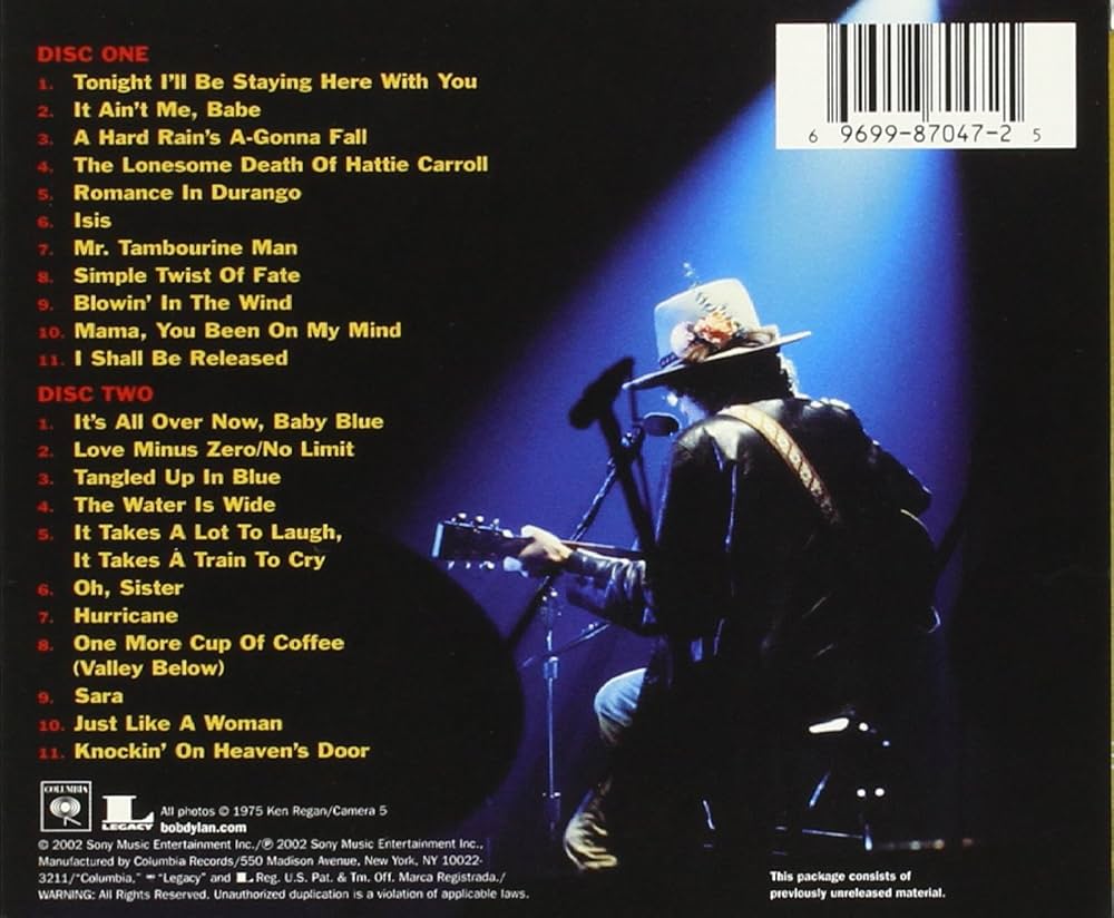 Bob Dylan - Bob Dylan Live 1975 (The Bootleg Series Volume 5