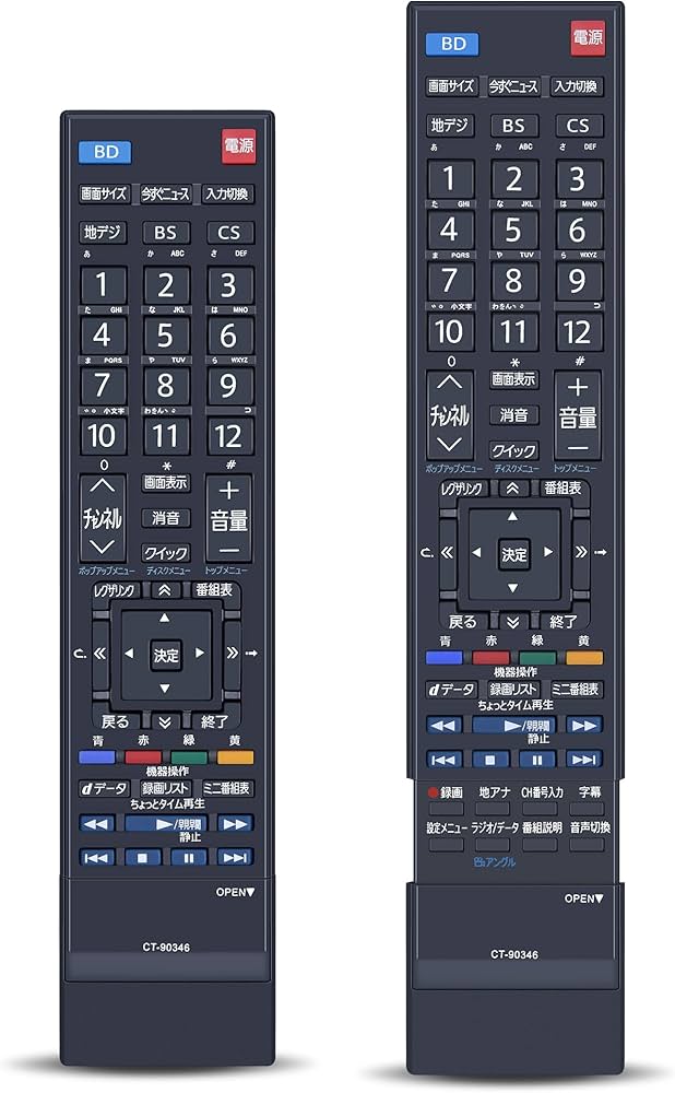 Amazon.co.jp: テレビリモコン CT-90346 for TOSHIBA レグザリモコン