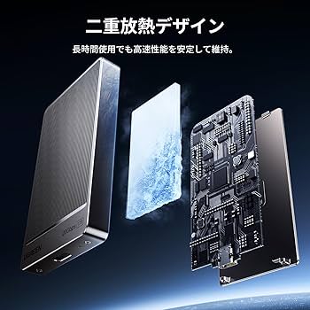 Amazon | UGREEN SSD 外付け 1TB USB 3.2 Gen 2×2規格 読み込み速度