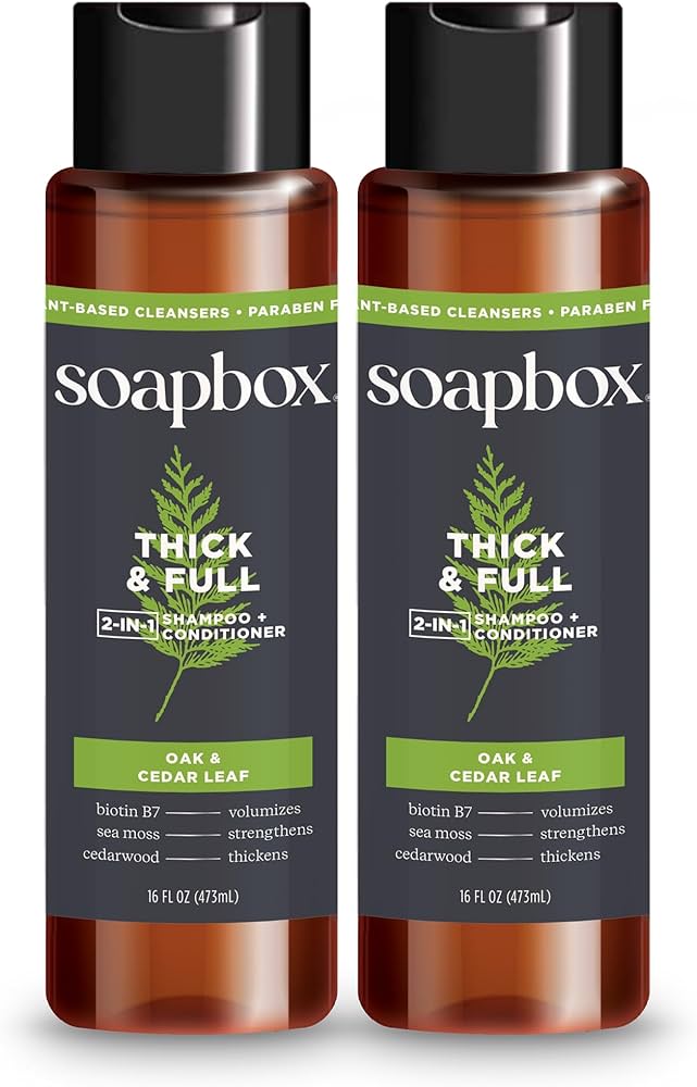 Amazon.com: Soapbox Men's Thick and Full 2 in 1 Shampoo and